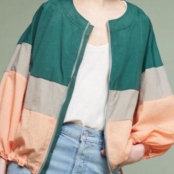 Anthropologie Jackets & Blazers - Anthropologie Elevenses Colorblock Windbreaker M/L